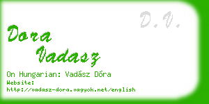 dora vadasz business card
